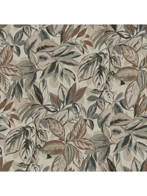 Behang Passion Leaf beige/oranje