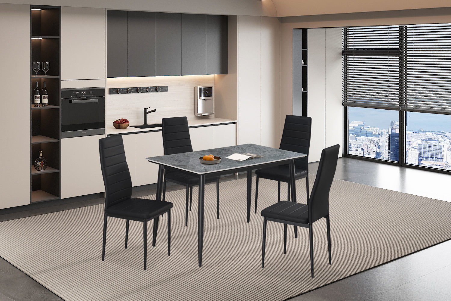 Tafel 'Kenzo' 120 cm Rechthoekig Steen Grijs