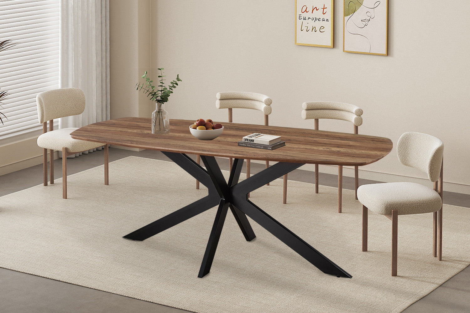 Tafel Aziz 200 cm Deens Ovaal Decor Mango