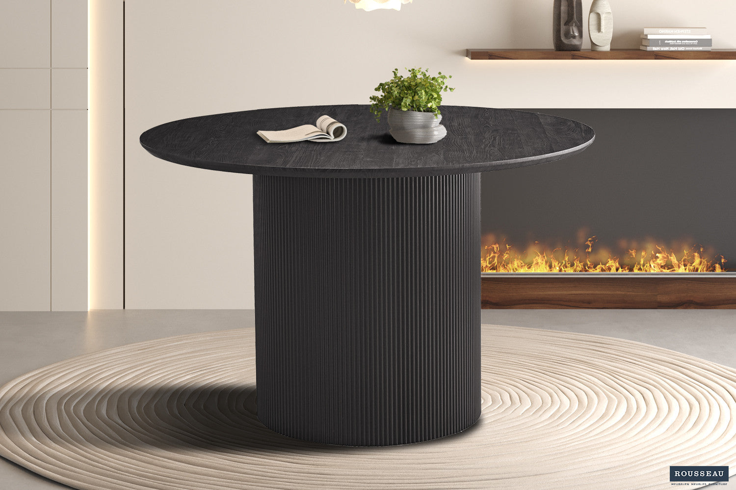Tafel Lagos 120 cm Rond Donkerbruin