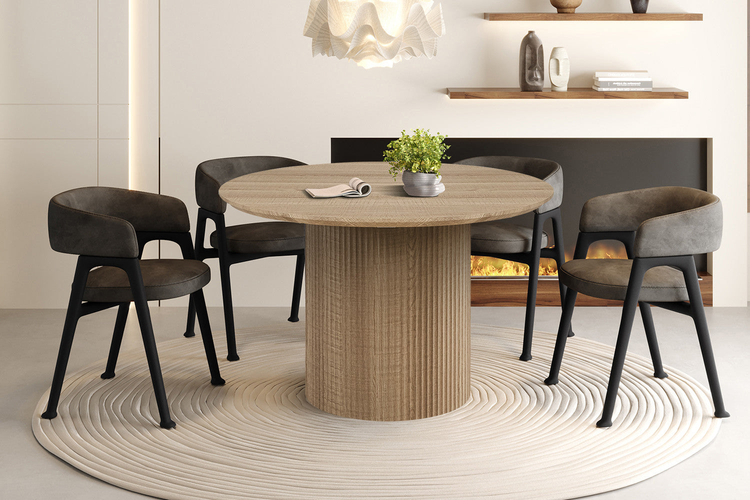 Tafel Lagos 120 cm Rond Decor Eik Naturel