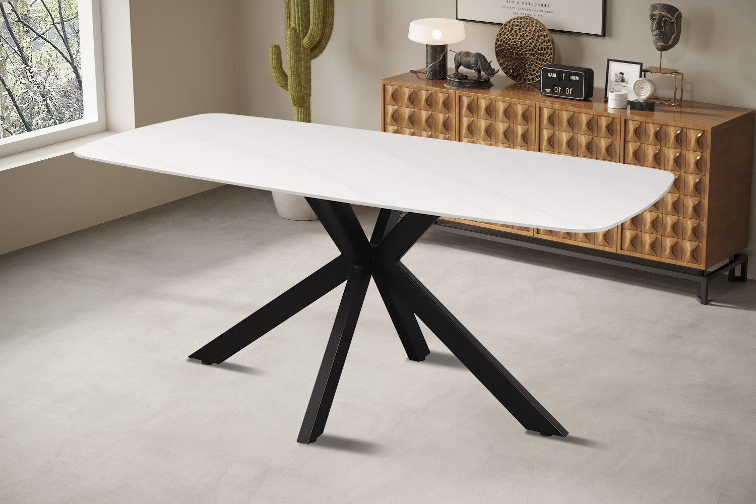 Tafel 'Apollo' 180 cm Deens Ovaal Steen Wit