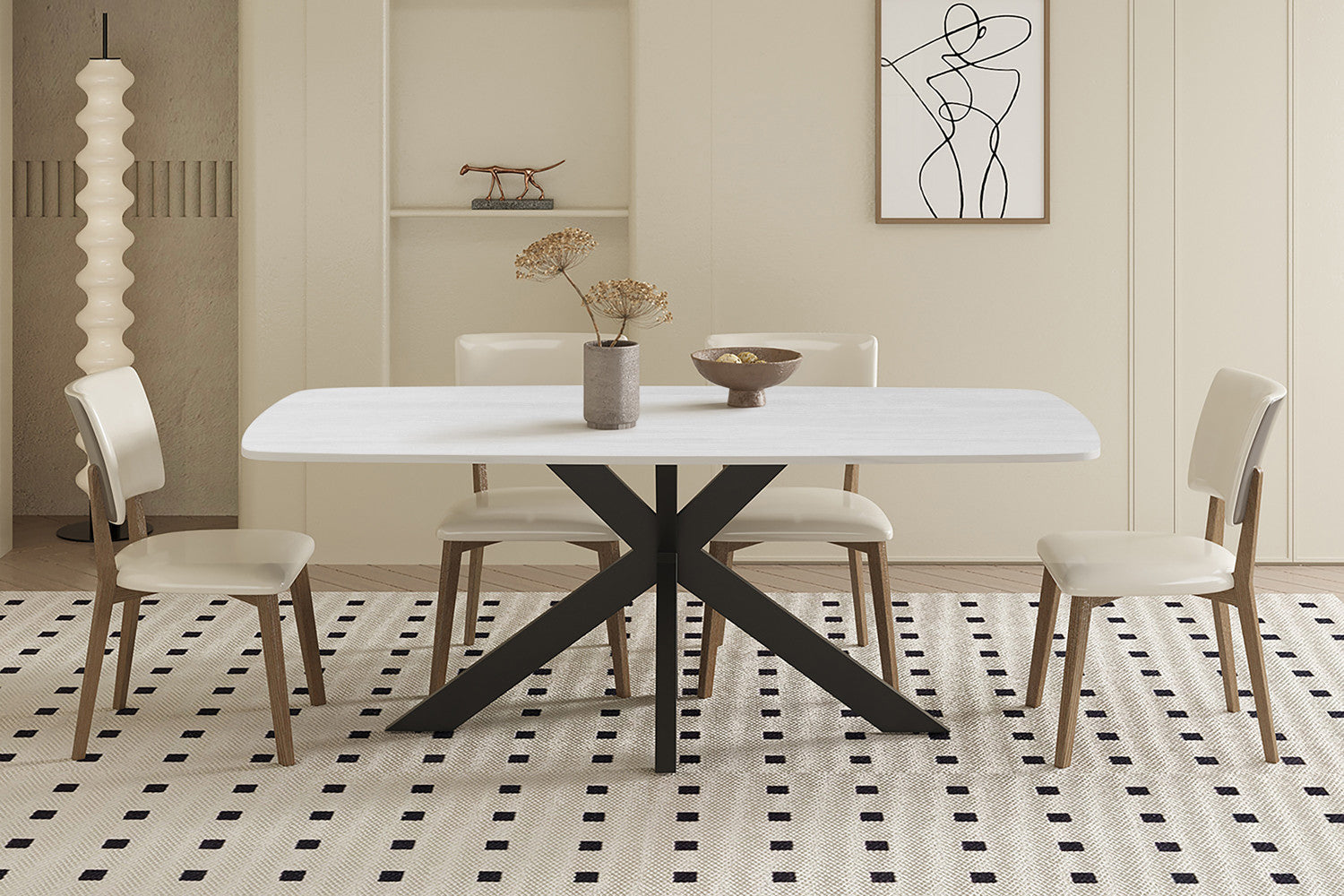 Tafel 'Apollo' 180 cm Deens Ovaal Steen Baroque Grijs