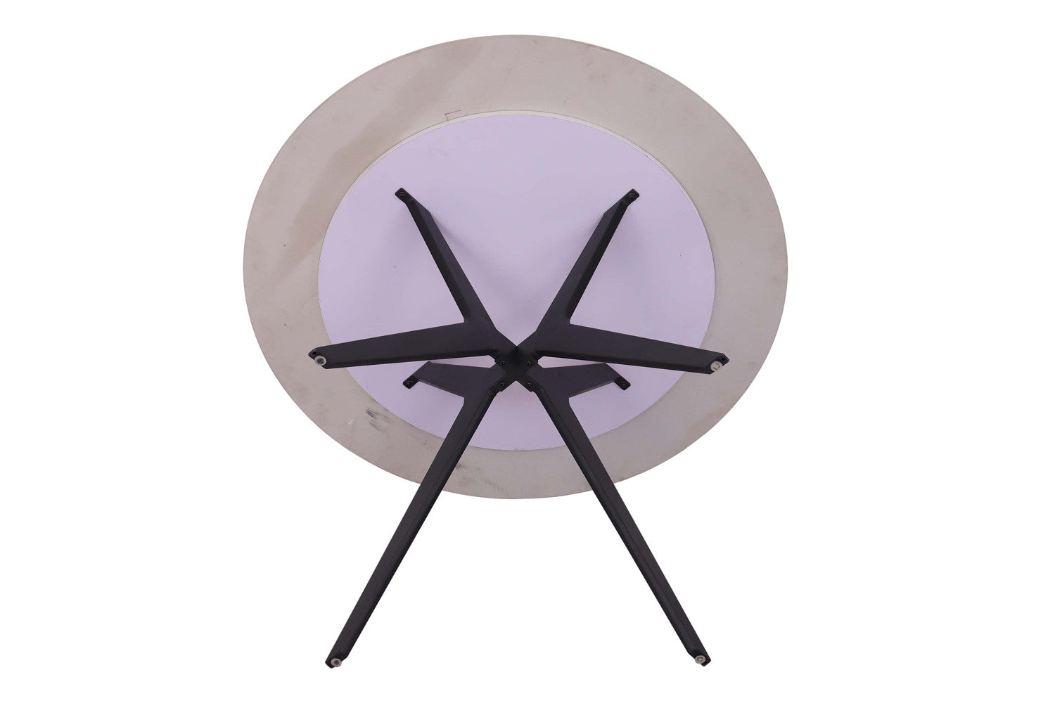 Tafel 'Apollo' 110 cm Rond Glanzend Steen Italian Grijs