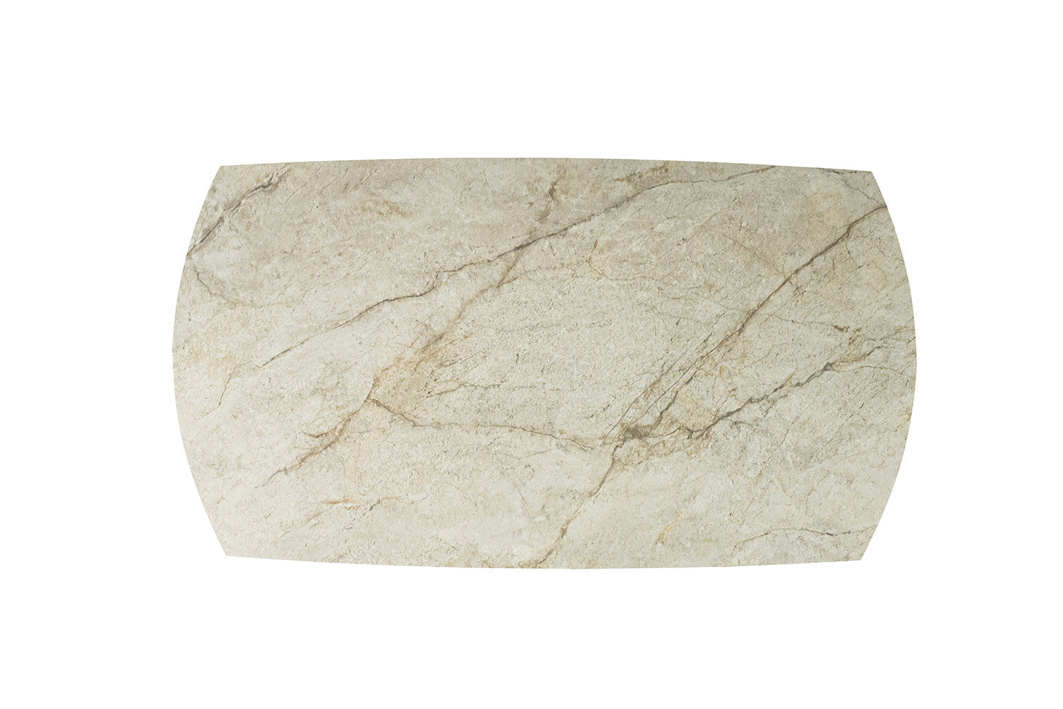 Uitschuifbare tafel Ares 160-240 cm Deens Ovaal Glanzend Steen Beige