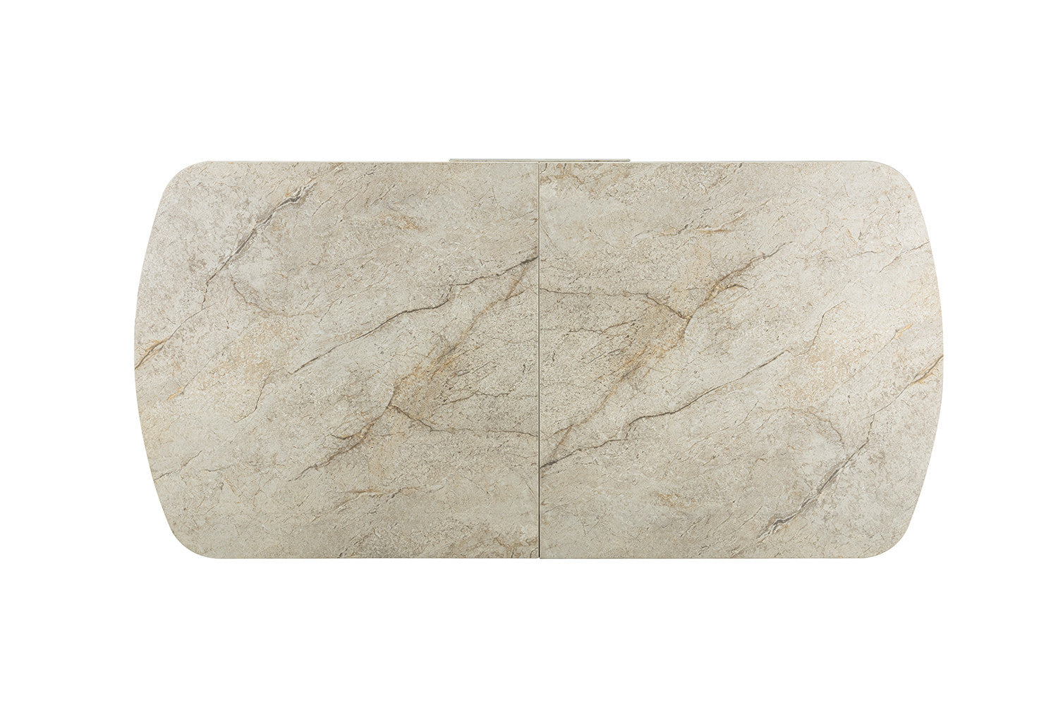 Uitschuifbare tafel 'Hestia' 180-220 cm Deens Ovaal Glanz. Steen Beige