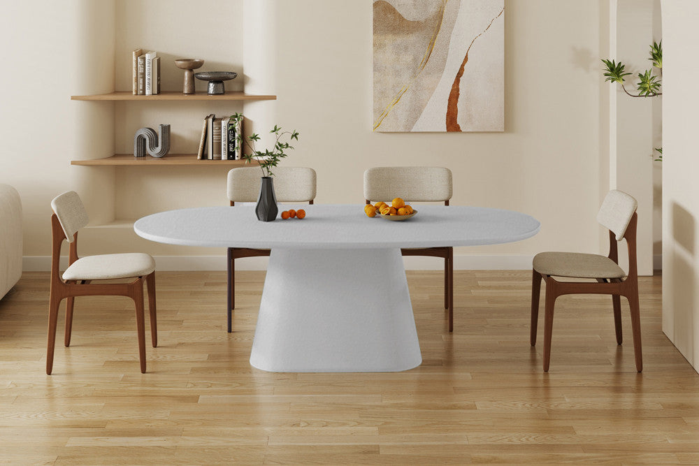Tafel 'Tavira' 220 cm Ovaal Cement Ecru