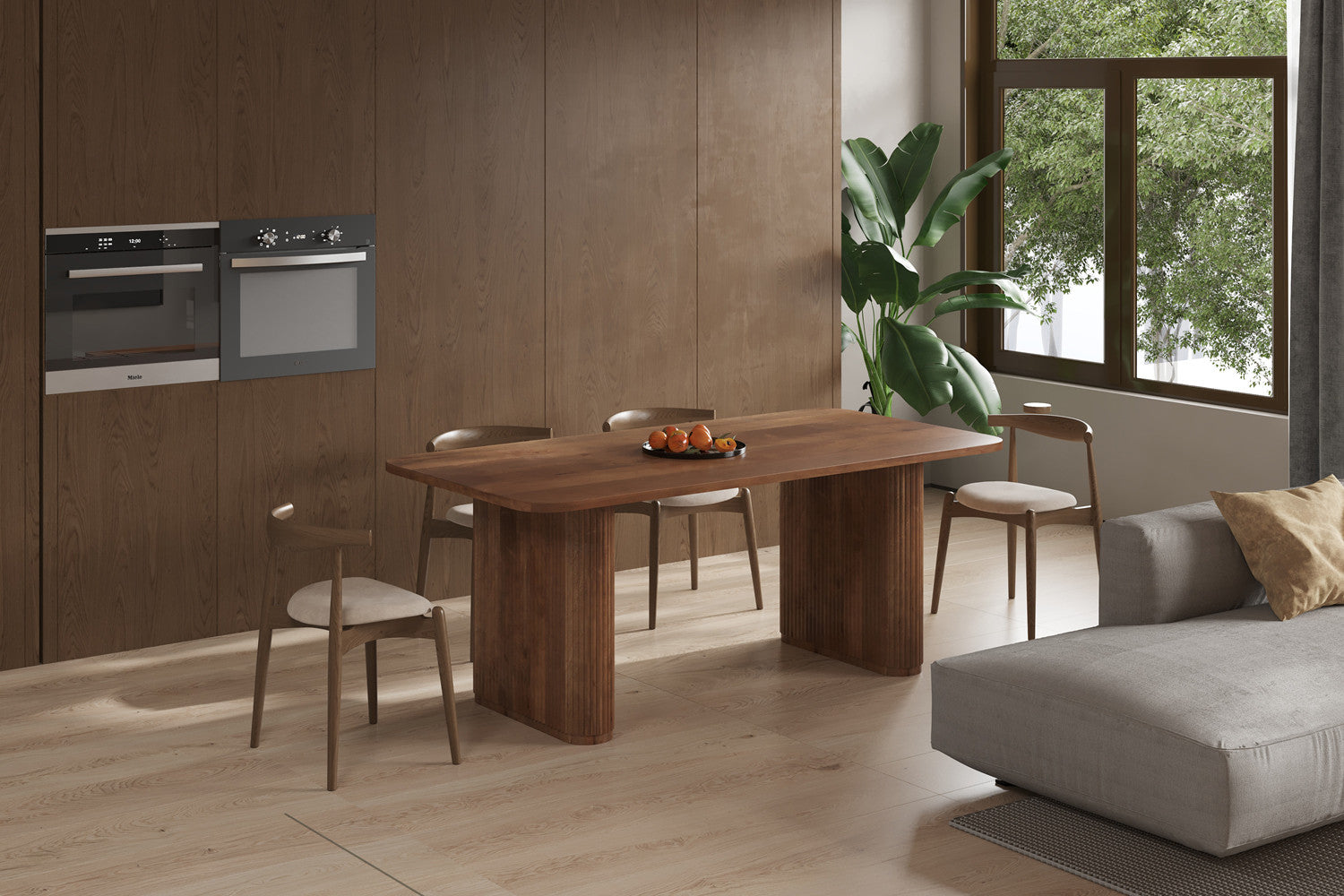 Tafel Jean 200 cm Deens Ovaal Mango hout Lichtbruin