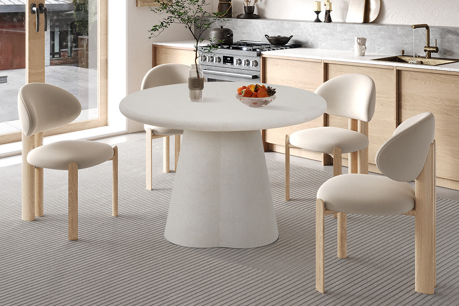 Tafel Faro 120 cm Rond Cement