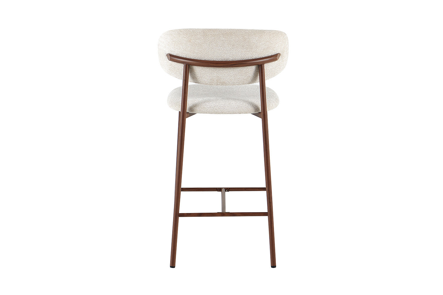 Counterstoel 'Coco' Walnoot - Stof Raven 24 Beige