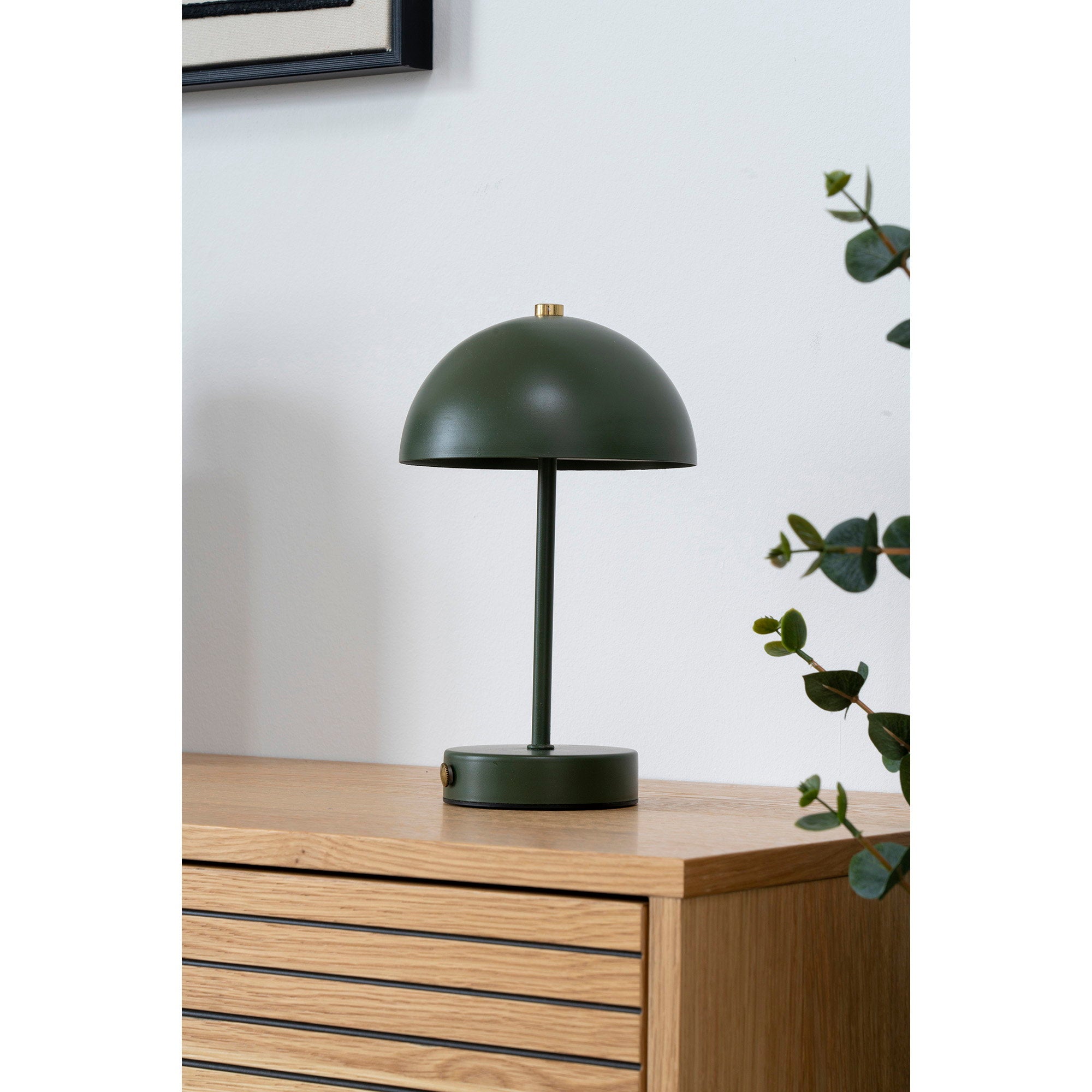 Holt Tafellamp, oplaadbaar in metalen groen/messing