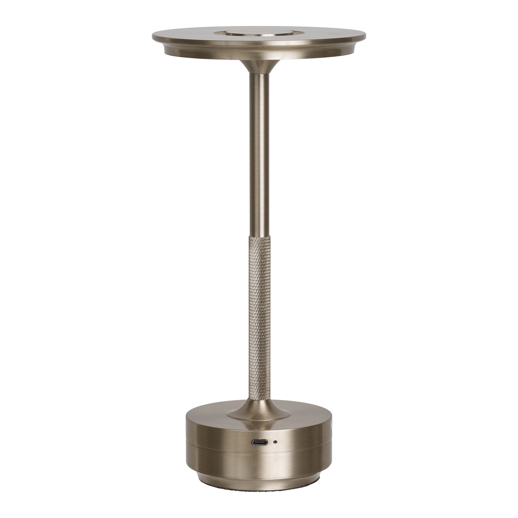 Lyneham Tafellamp, oplaadbaar in metalen zilver