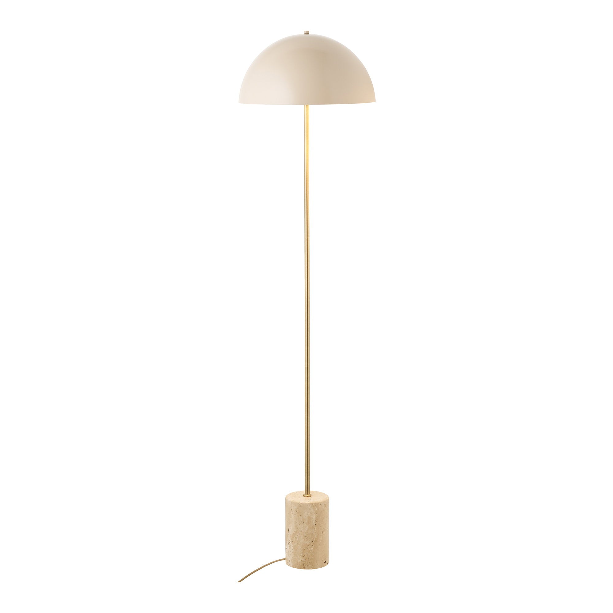 Sheffield Vloerlamp – Stijlvolle vloerlamp van marmer en metaal in beige tint