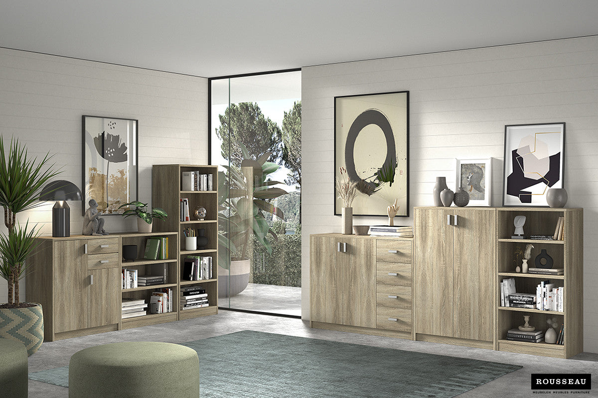 SALE - Boekenkast 'Space' 3 legplanken Sonoma