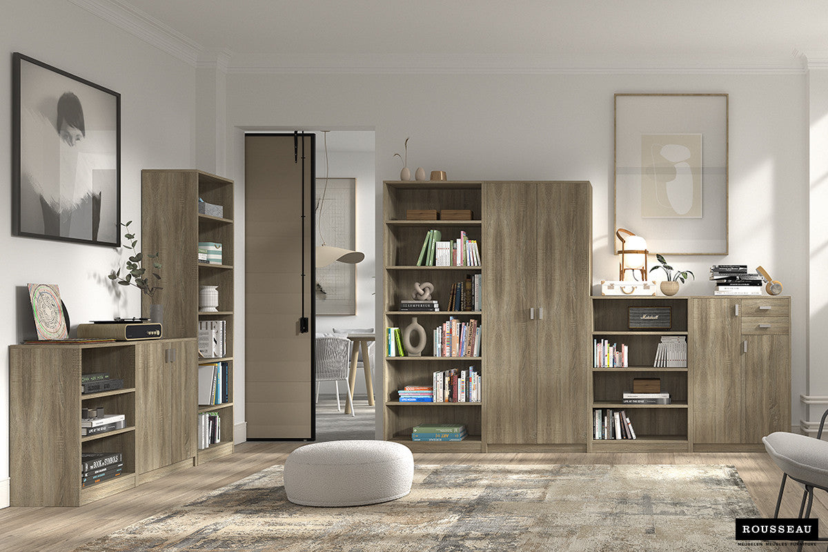 SALE - Boekenkast 'Space' 3 legplanken Sonoma