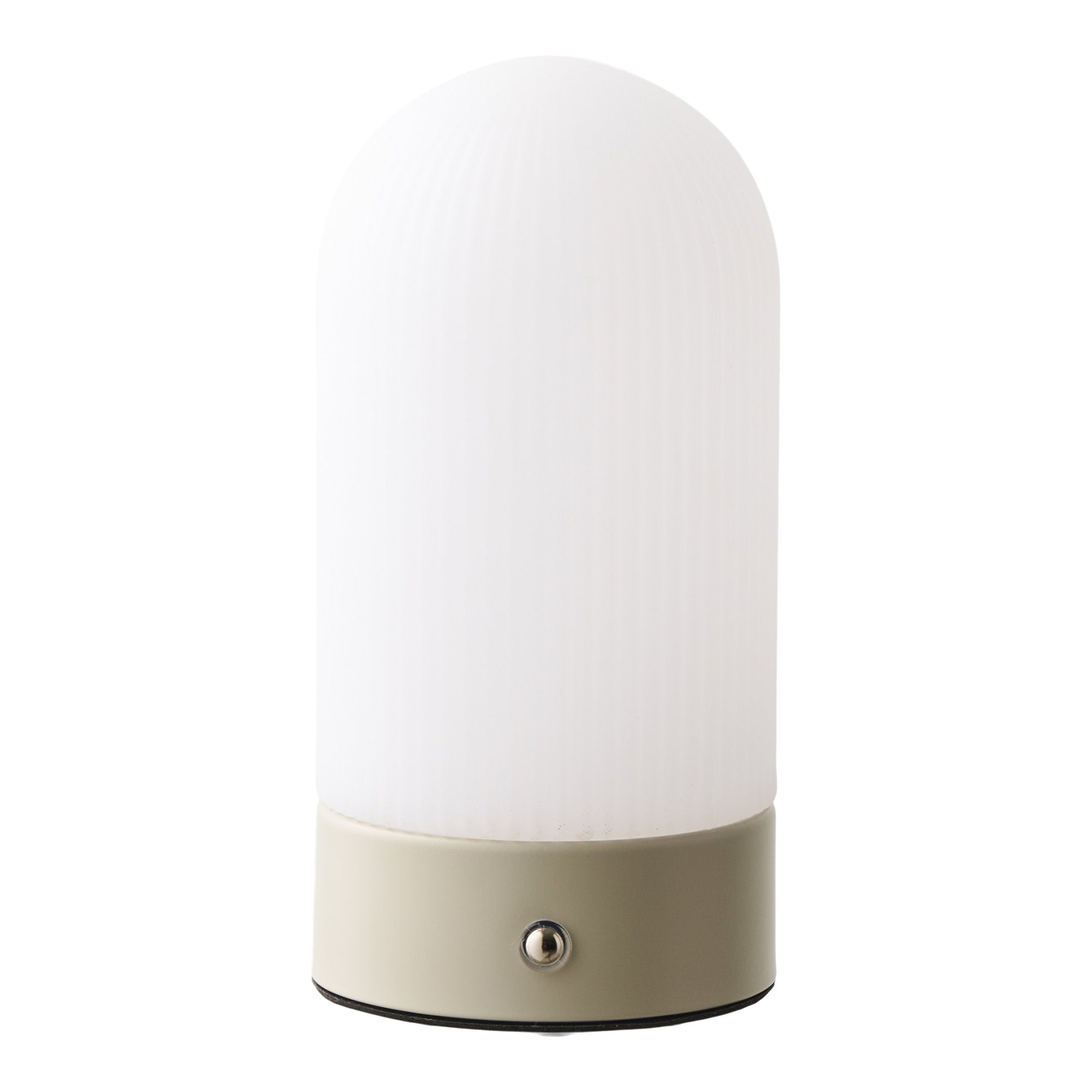 Ashford Tafellamp, oplaadbaar in metaal/PE, beige/wit