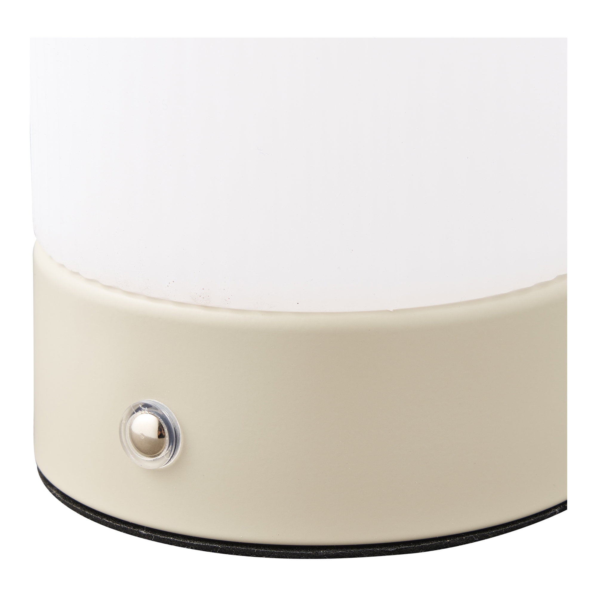 Ashford Tafellamp, oplaadbaar in metaal/PE, beige/wit