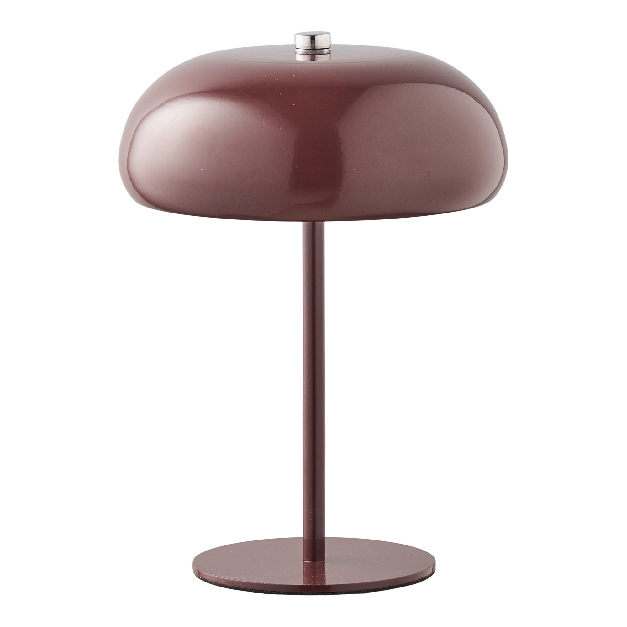 Margate tafellamp, oplaadbaar in metalen bordeauxrood ø16 cm