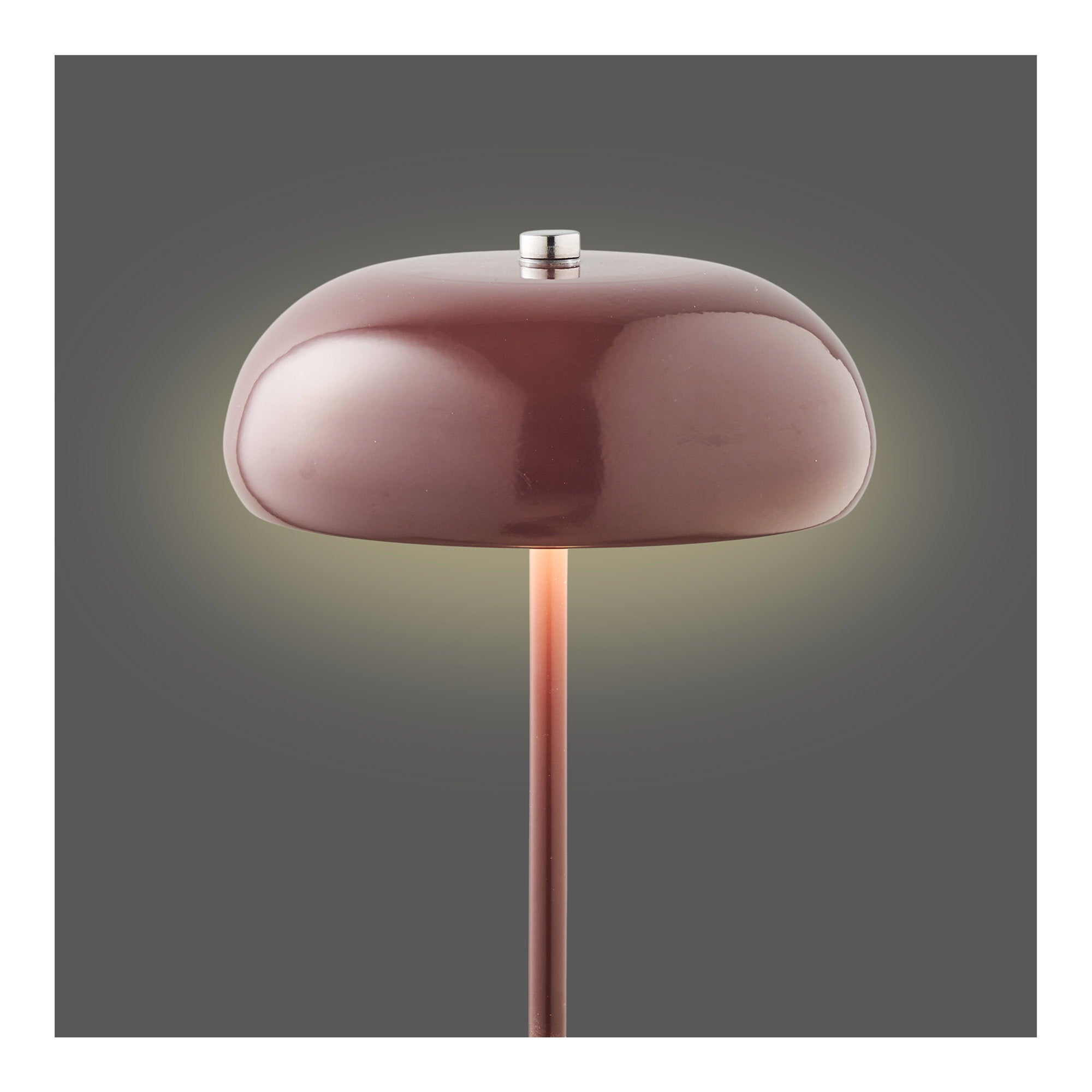 Margate tafellamp, oplaadbaar in metalen bordeauxrood ø16 cm