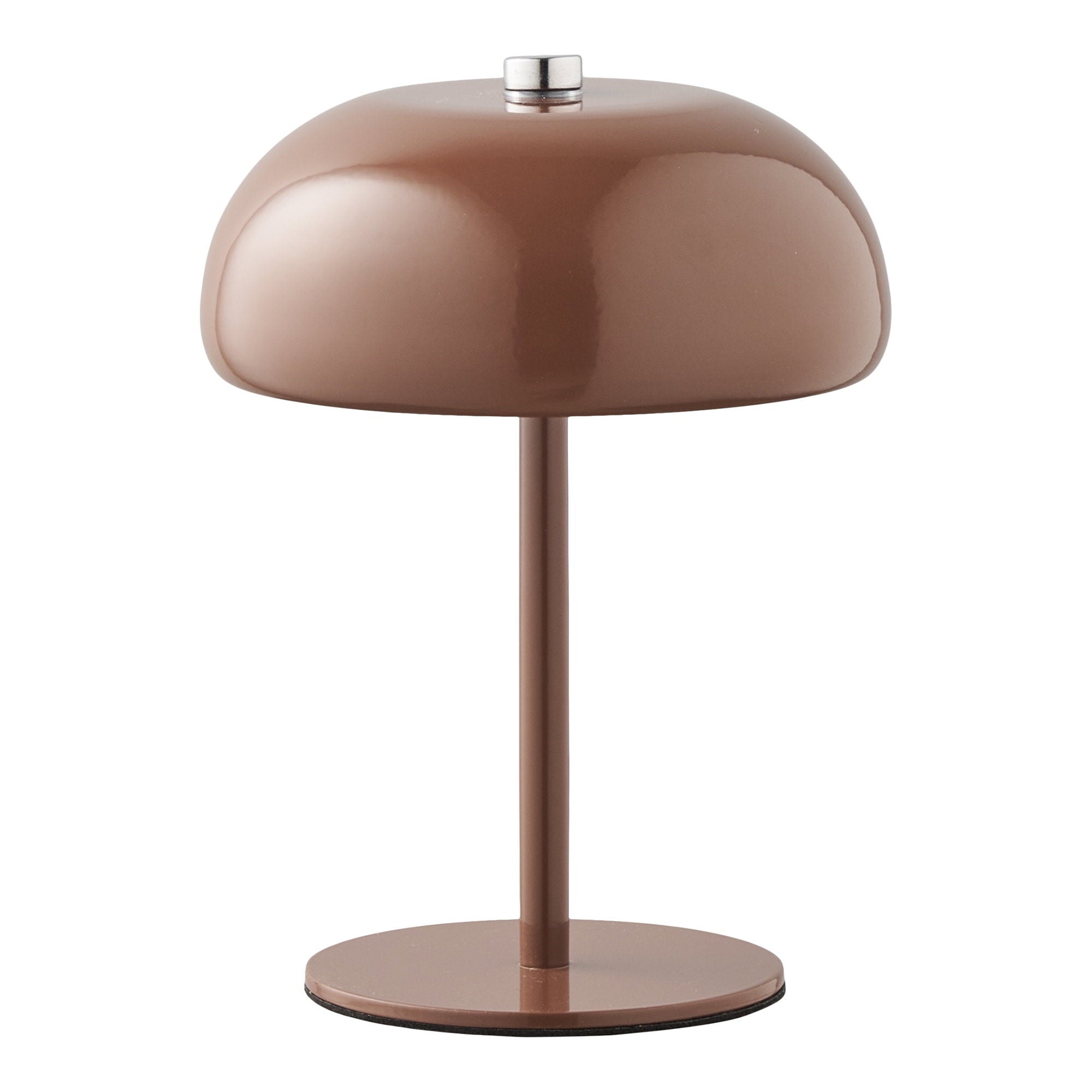 Margate Tafellamp, oplaadbaar in metalen bruin ø13 cm