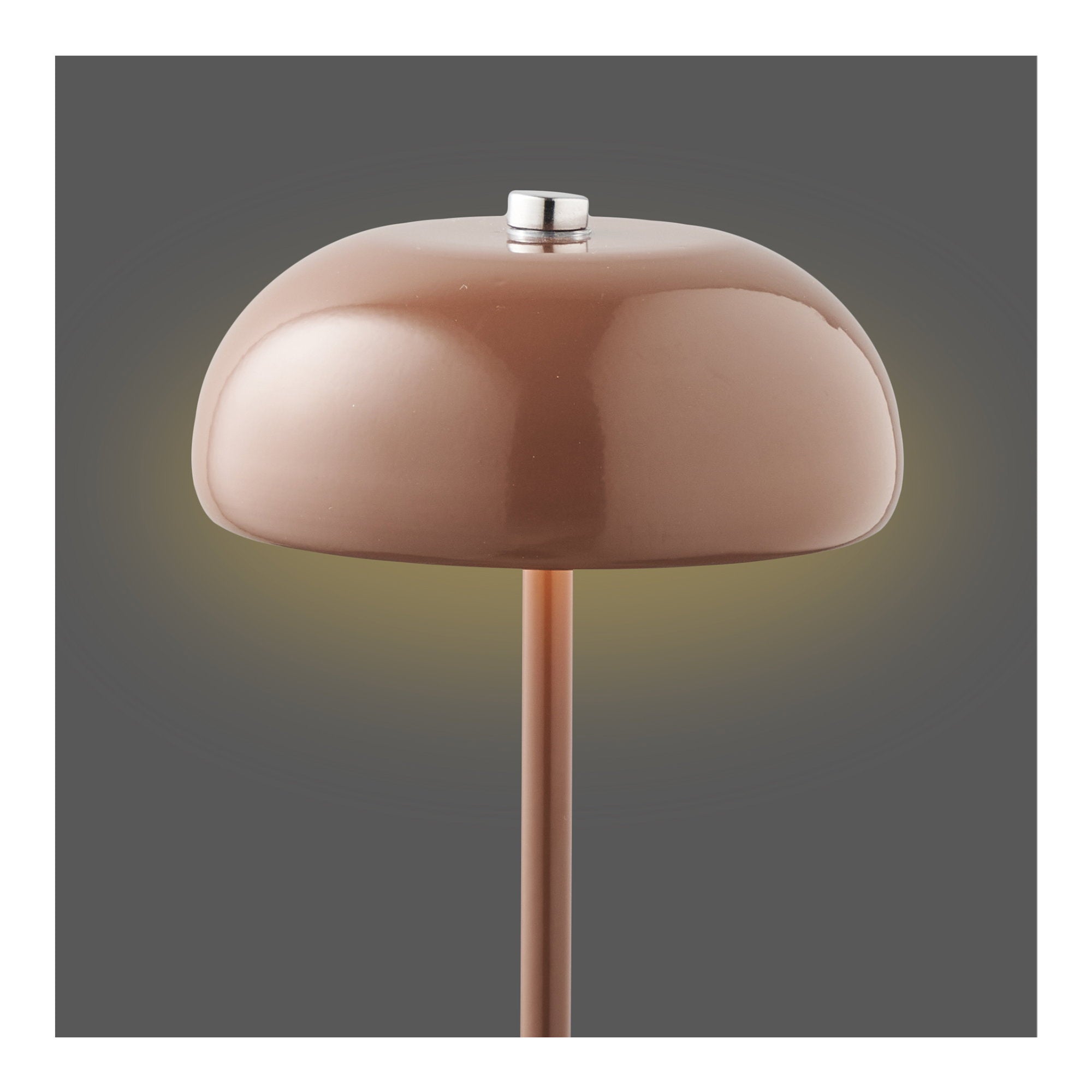 Margate Tafellamp, oplaadbaar in metalen bruin ø13 cm