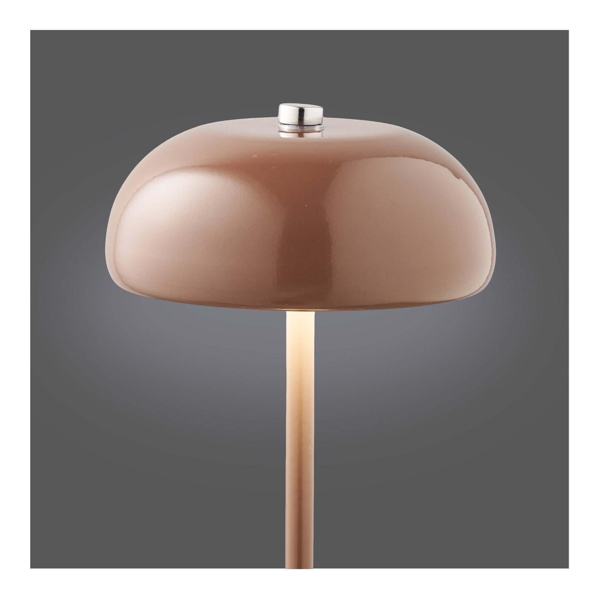 Margate Tafellamp, oplaadbaar in metalen bruin ø13 cm