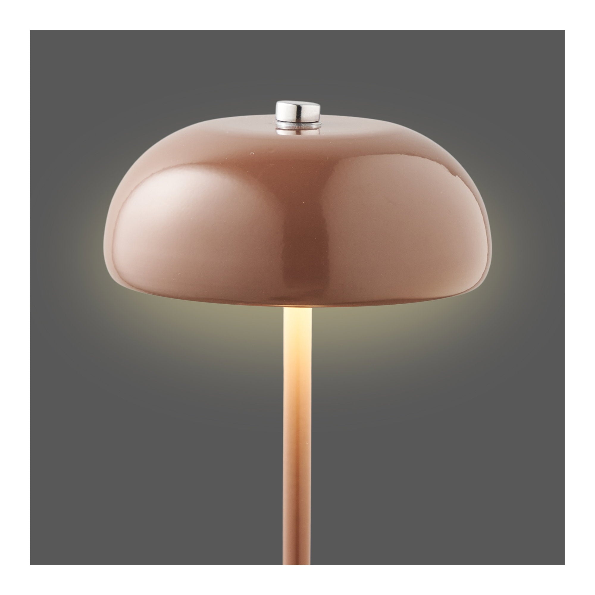 Margate Tafellamp, oplaadbaar in metalen bruin ø13 cm