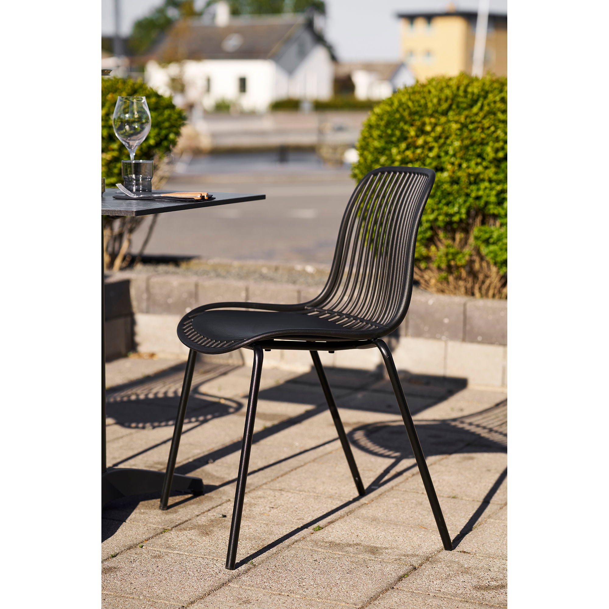 Branson eetkamerstoel , polypropylene, stackable, black (set of 4)