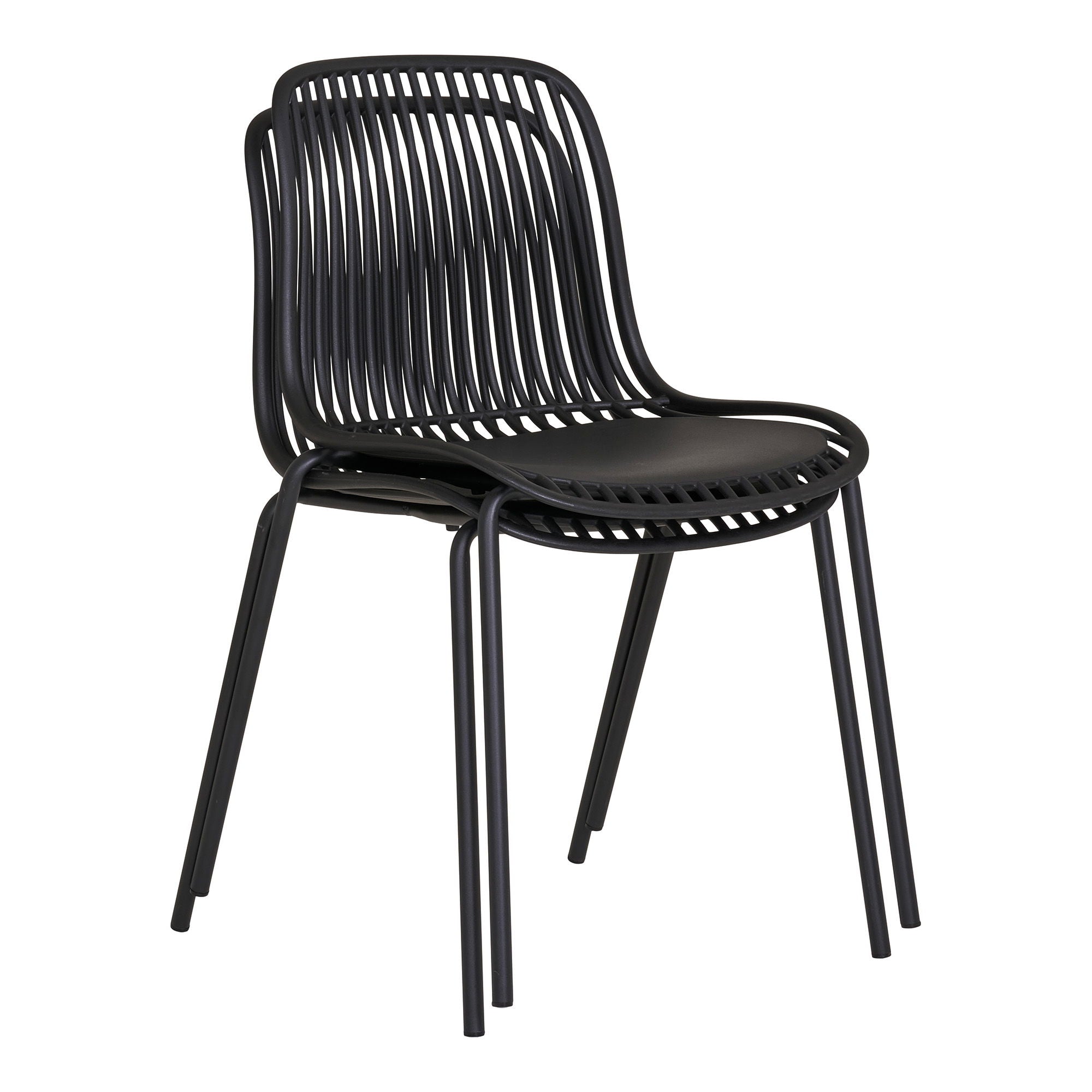 Branson eetkamerstoel , polypropylene, stackable, black (set of 4)