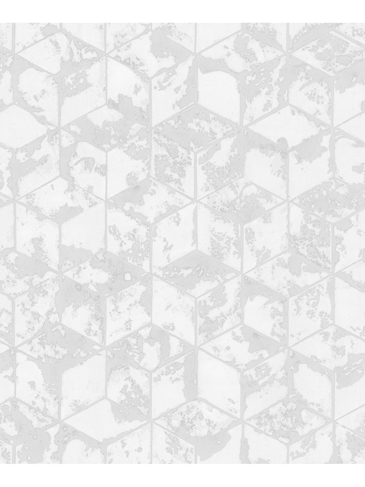 Behang Reflets dessin wit/grijs