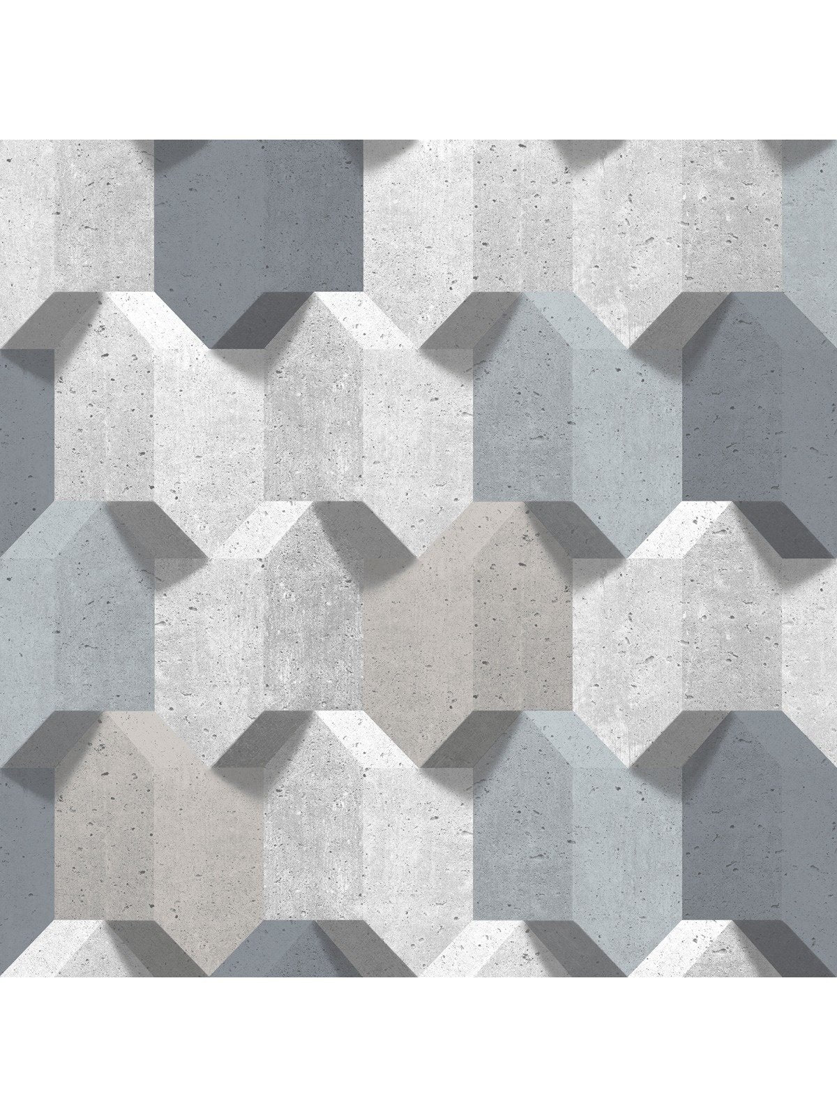 Behang Reflets 3D dessin grijs