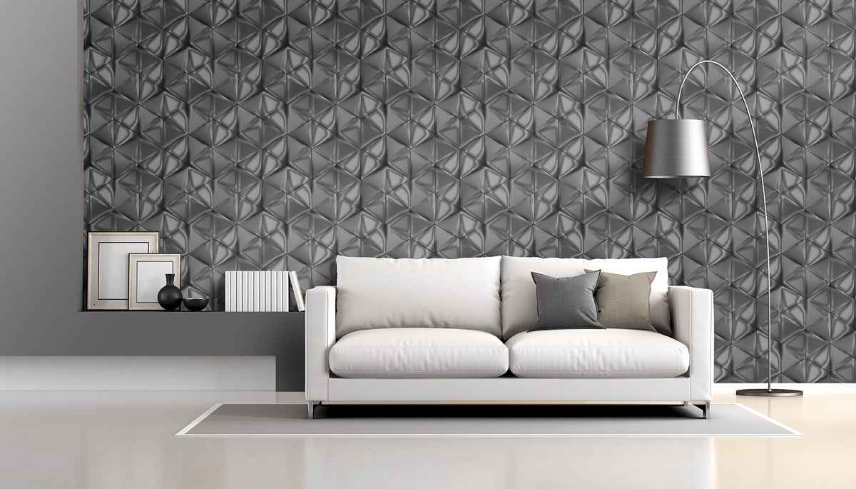 Behang Onyx dessin donkergrijs