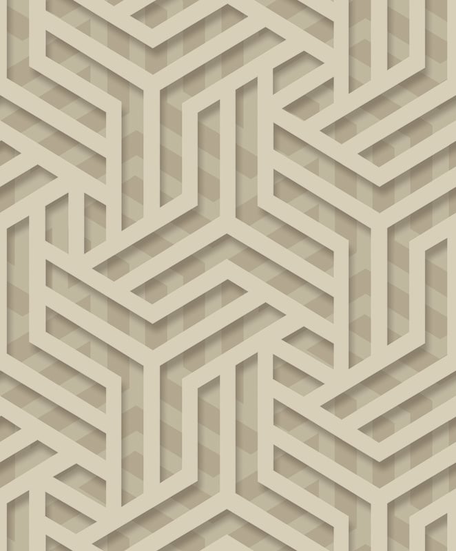 Behang Onyx dessin beige/goud