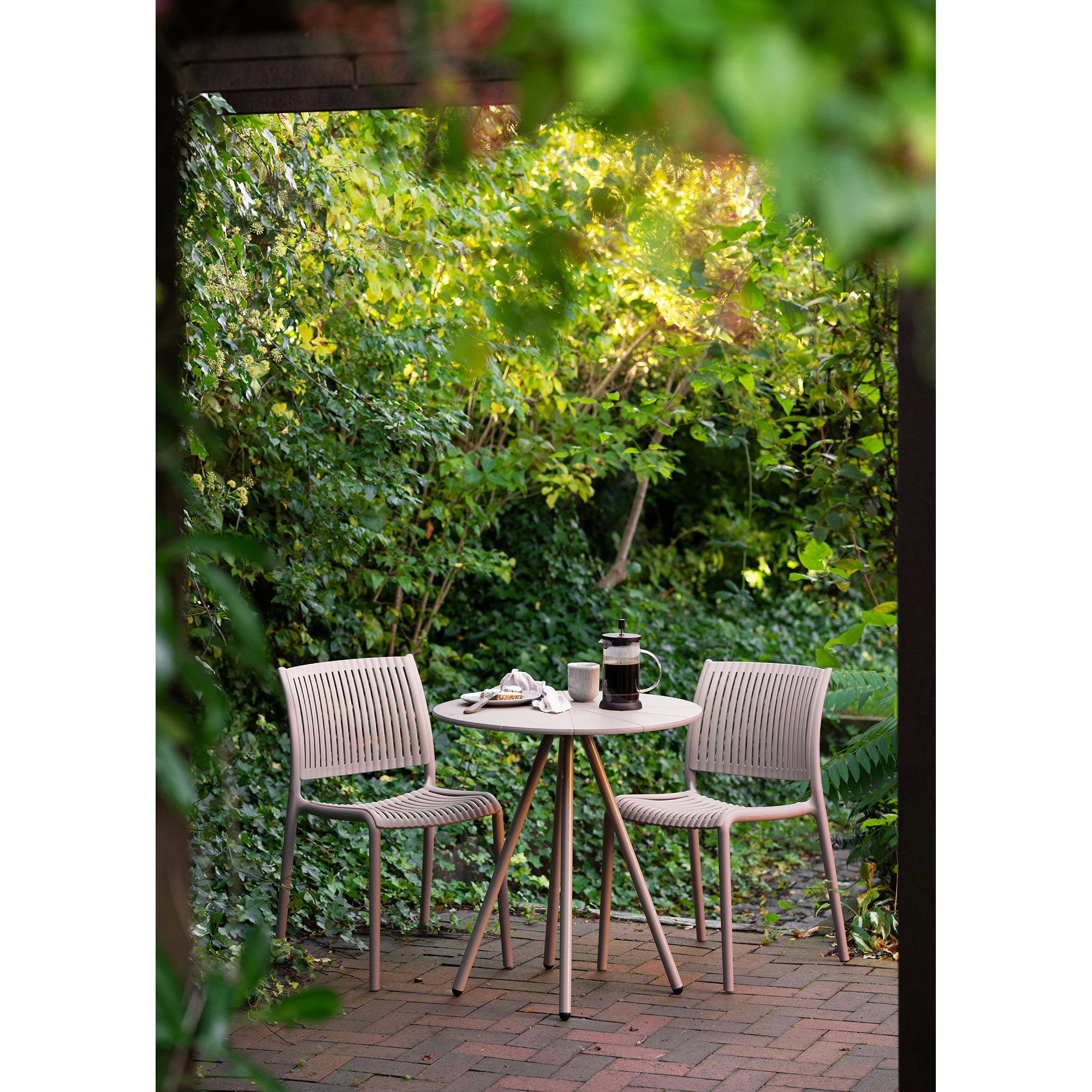 Barletta Bistro tafel in taupe, ø70x73,5 cm