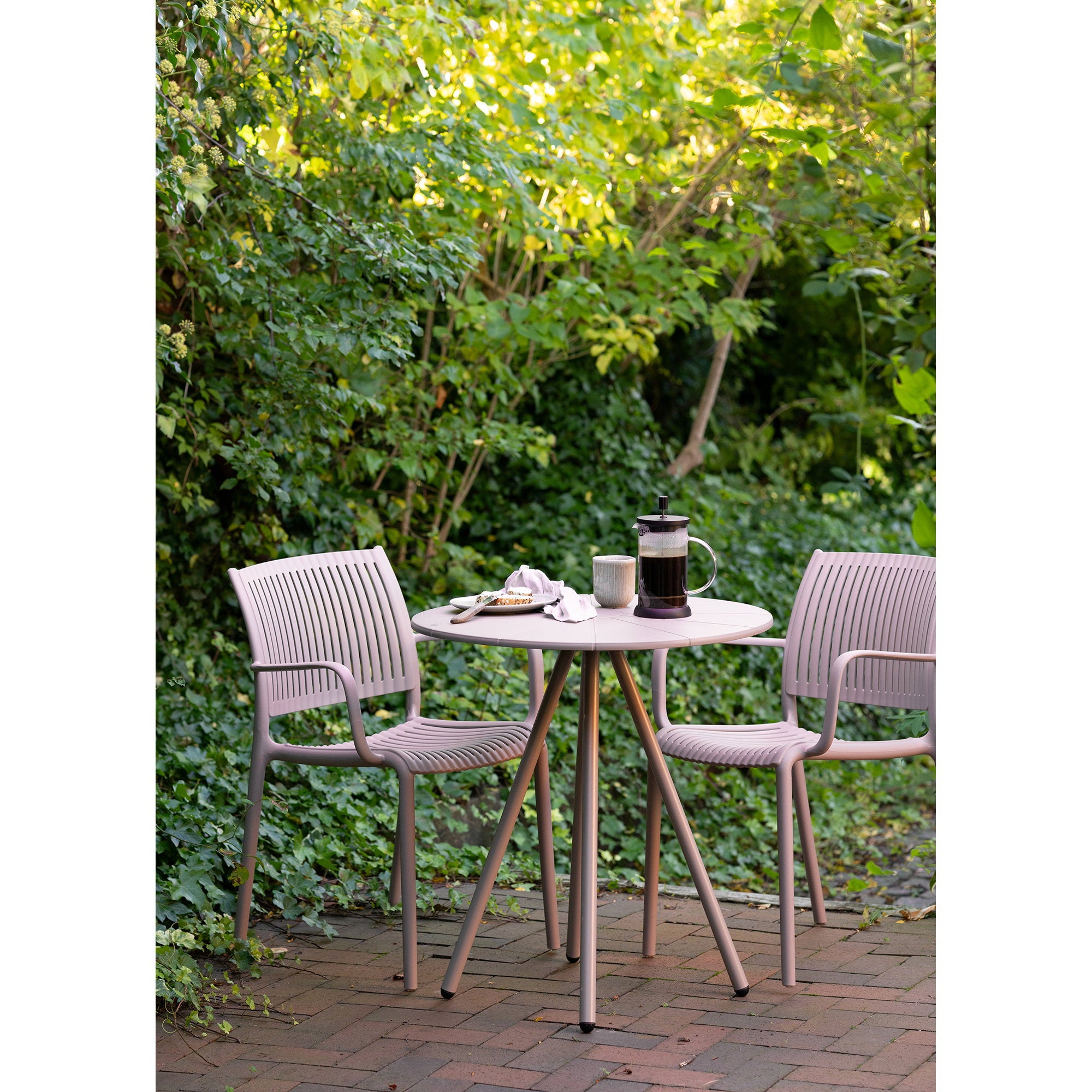 Barletta Bistro tafel in taupe, ø70x73,5 cm