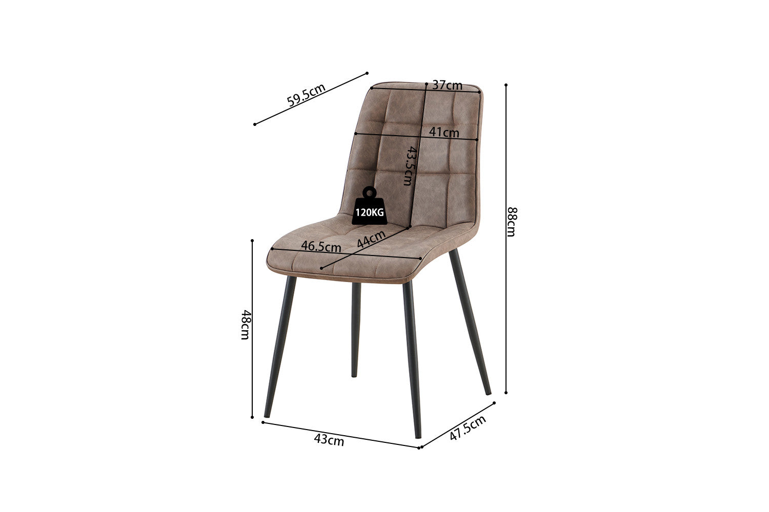 Stoel Furas Vintage PU Bruin