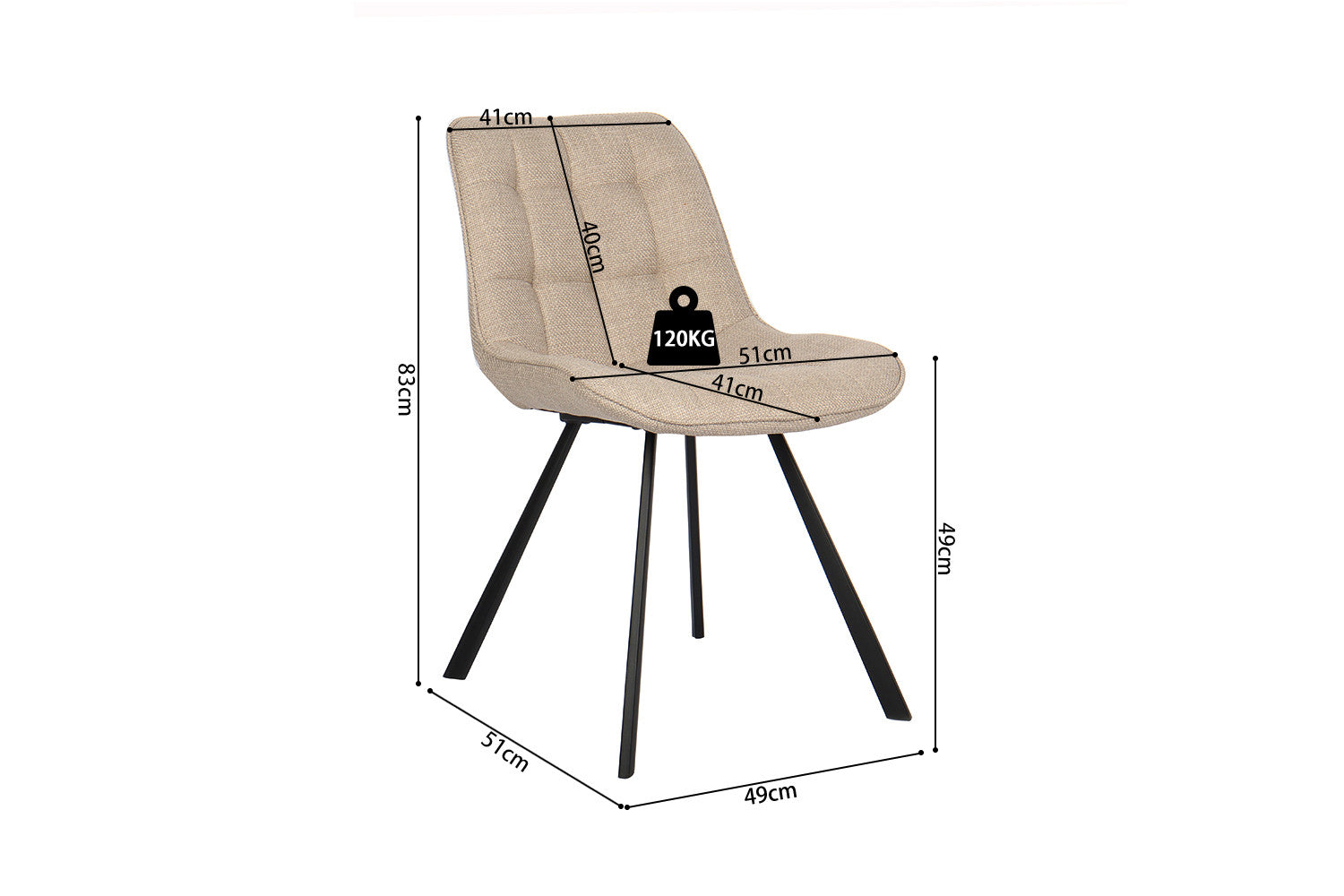 Stoel Ariba Ote Montego Beige/Lichtgrijs