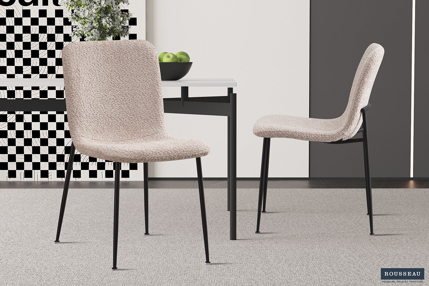 Stoel Alice Bouclé Beige