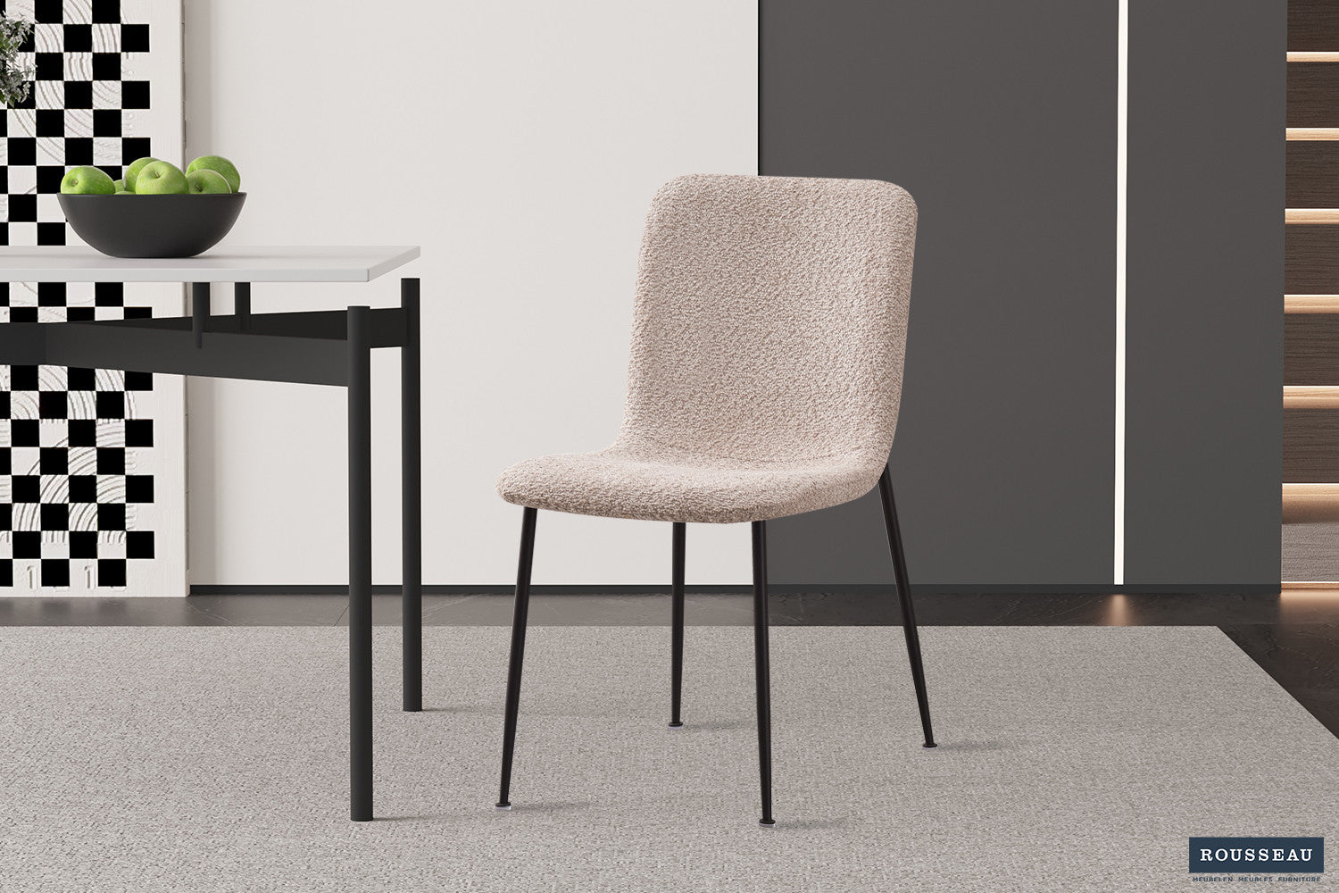 Stoel Alice Bouclé Beige