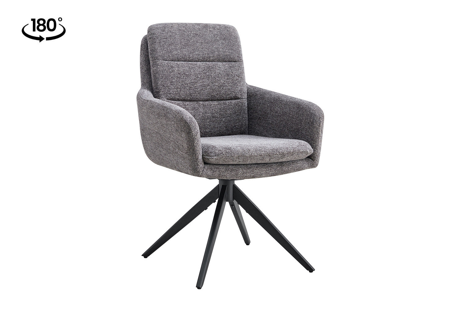 Stoel Lisold  draaibare stoel Donkergrijs