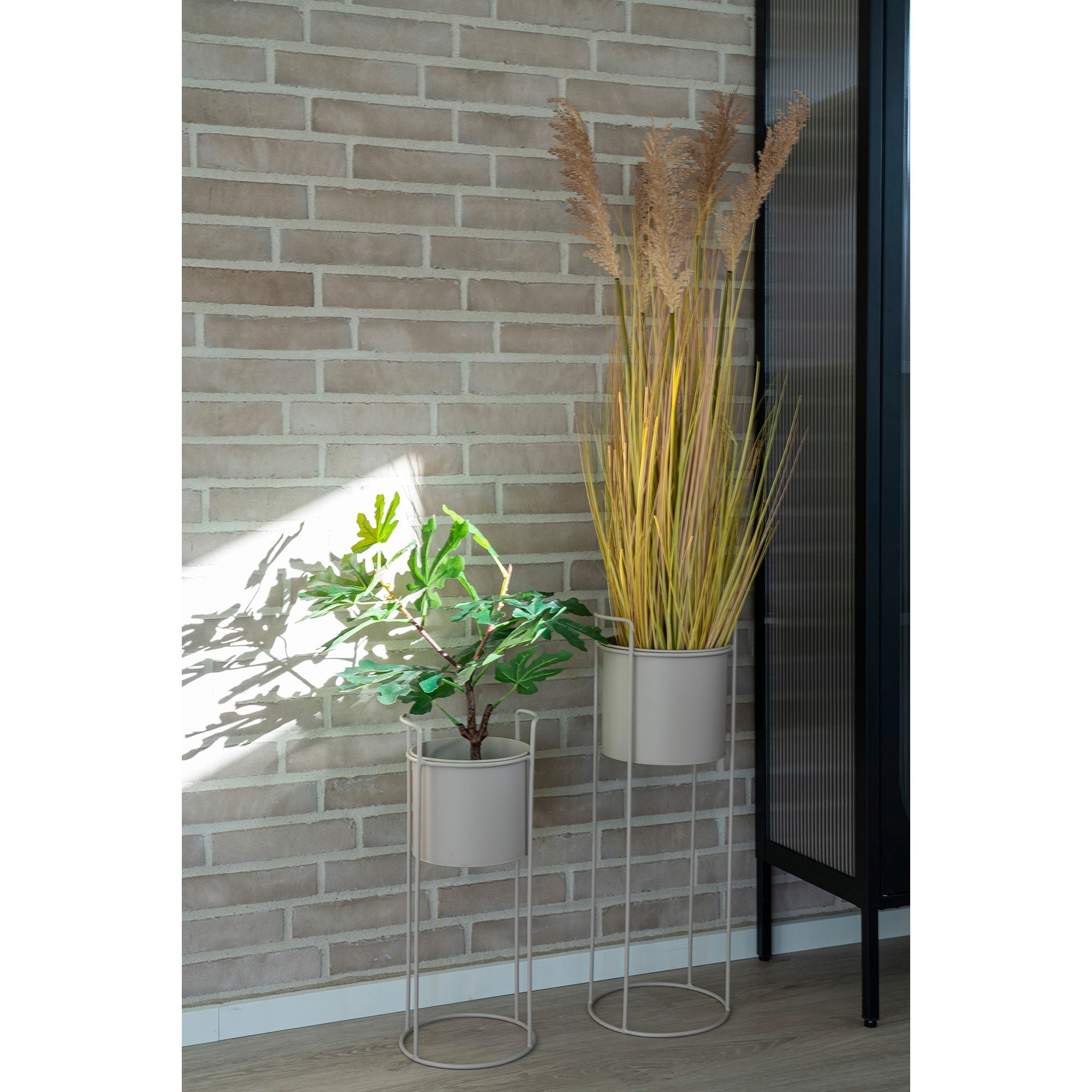 Rabo bloemenpot in zandkleur, set van 2