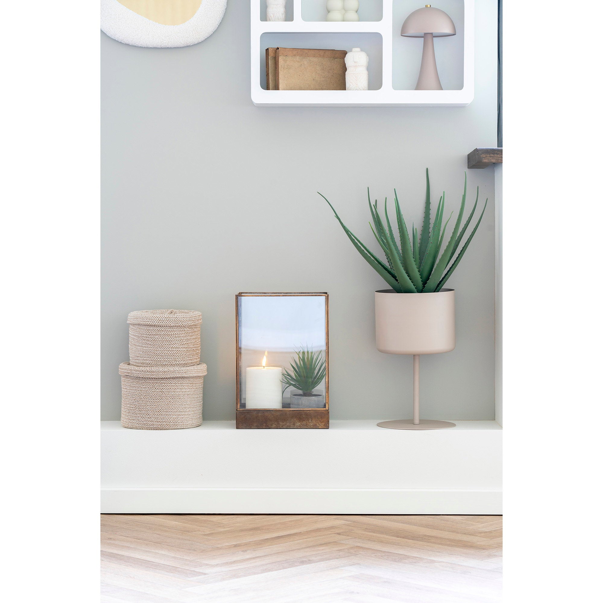 Trofa plantenstandaard in zandkleur ø21,5x36 cm