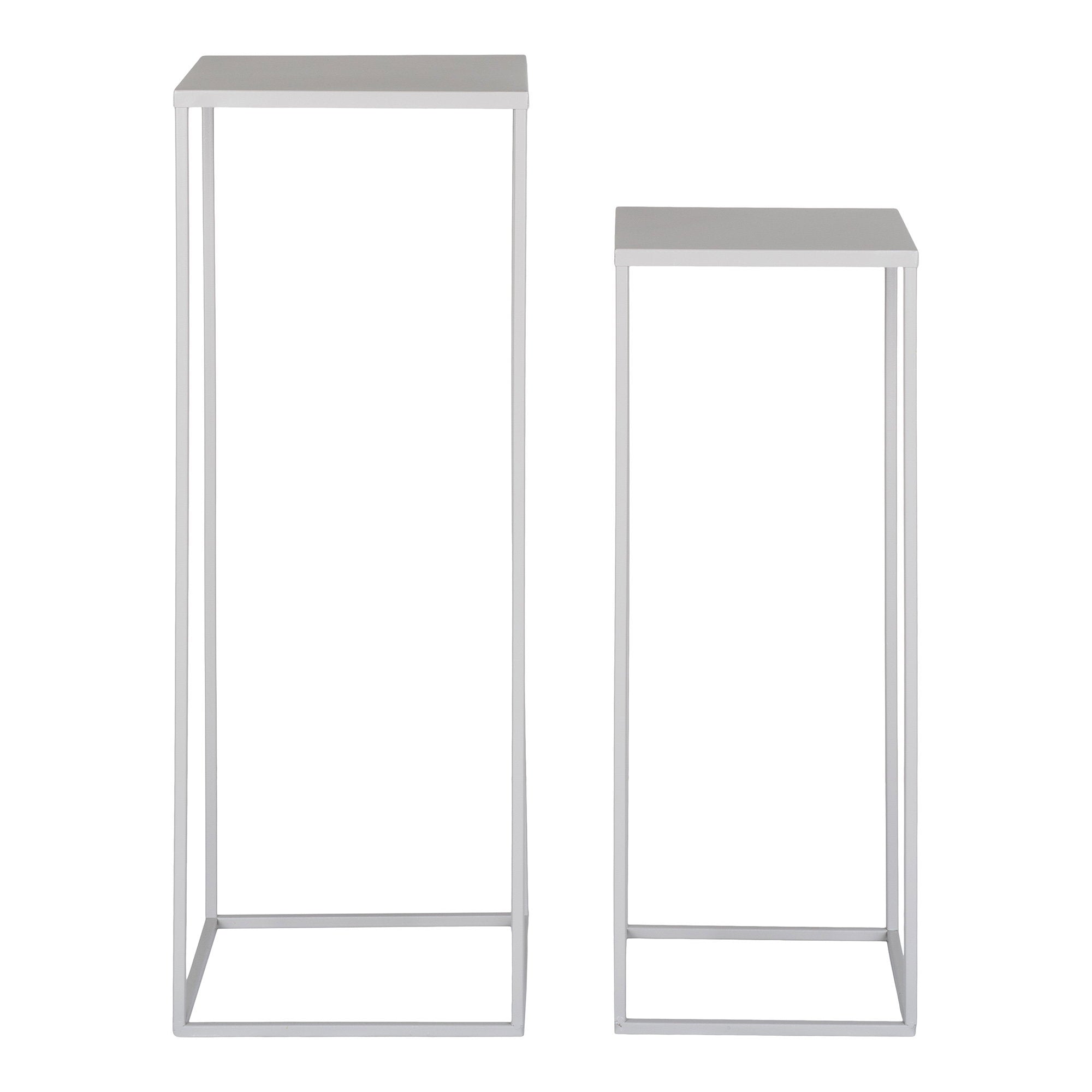 Plantenstandaard in grijs, set van 2