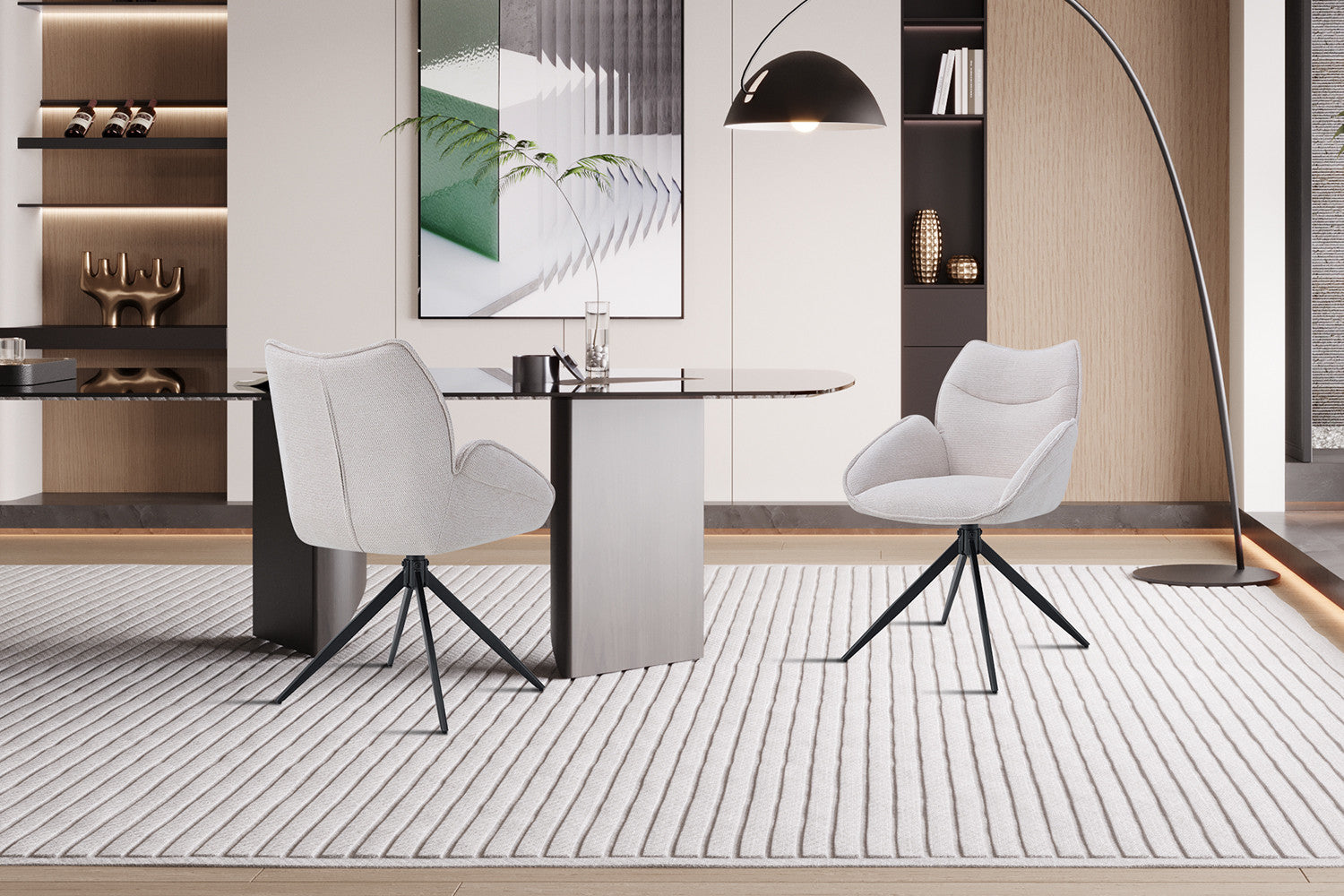 Stoel Mahi draaibare stoel Beige