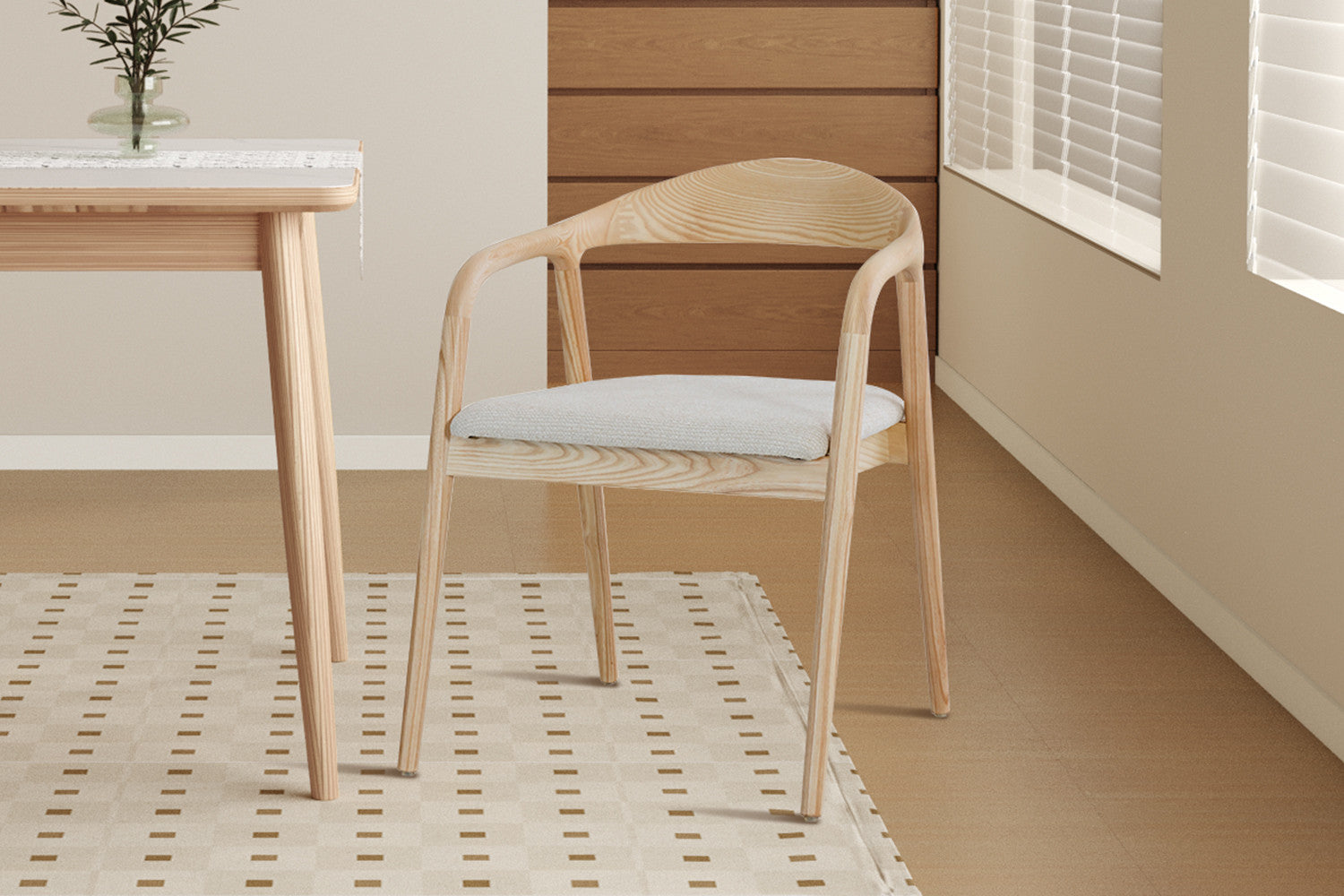 Stoel Claire Essenhout Milan Beige