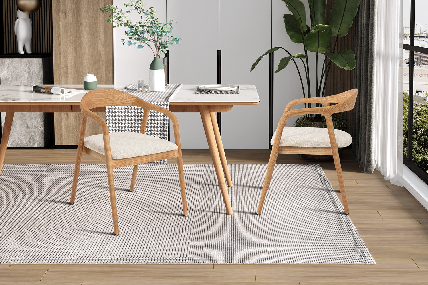 Stoel Claire Essenhout Milan Beige