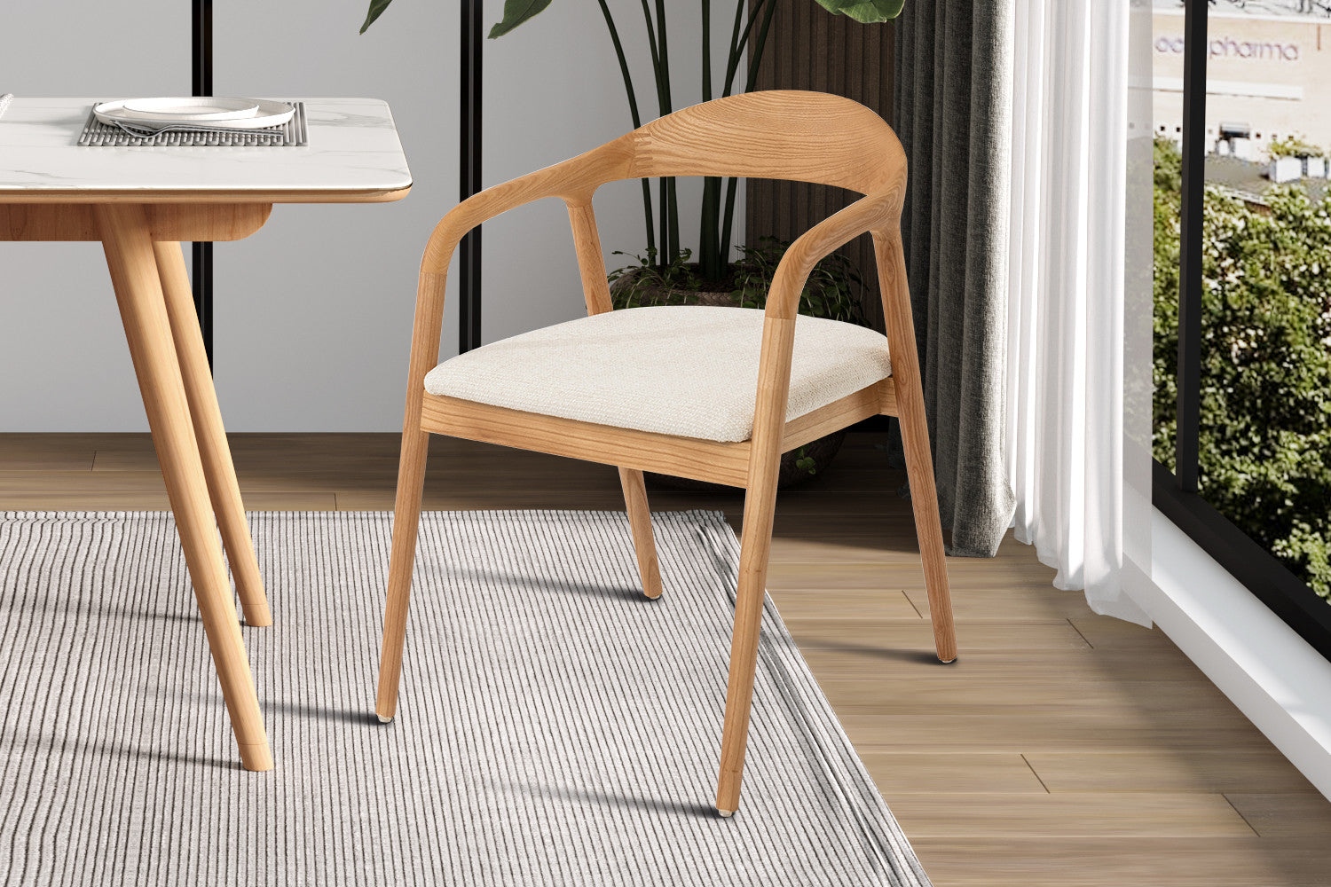 Stoel Claire Essenhout Milan Beige
