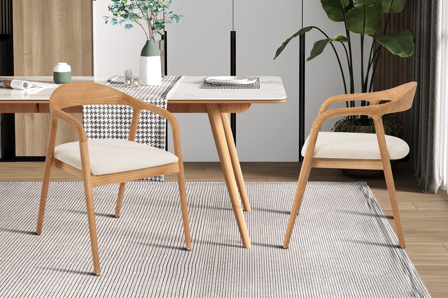 Stoel Claire Essenhout Milan Beige