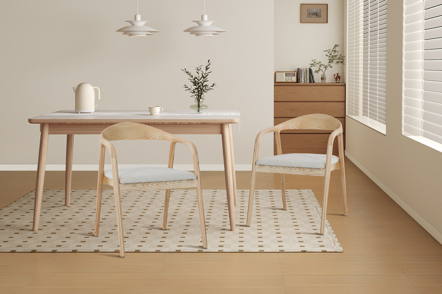 Stoel Claire Essenhout Milan Beige