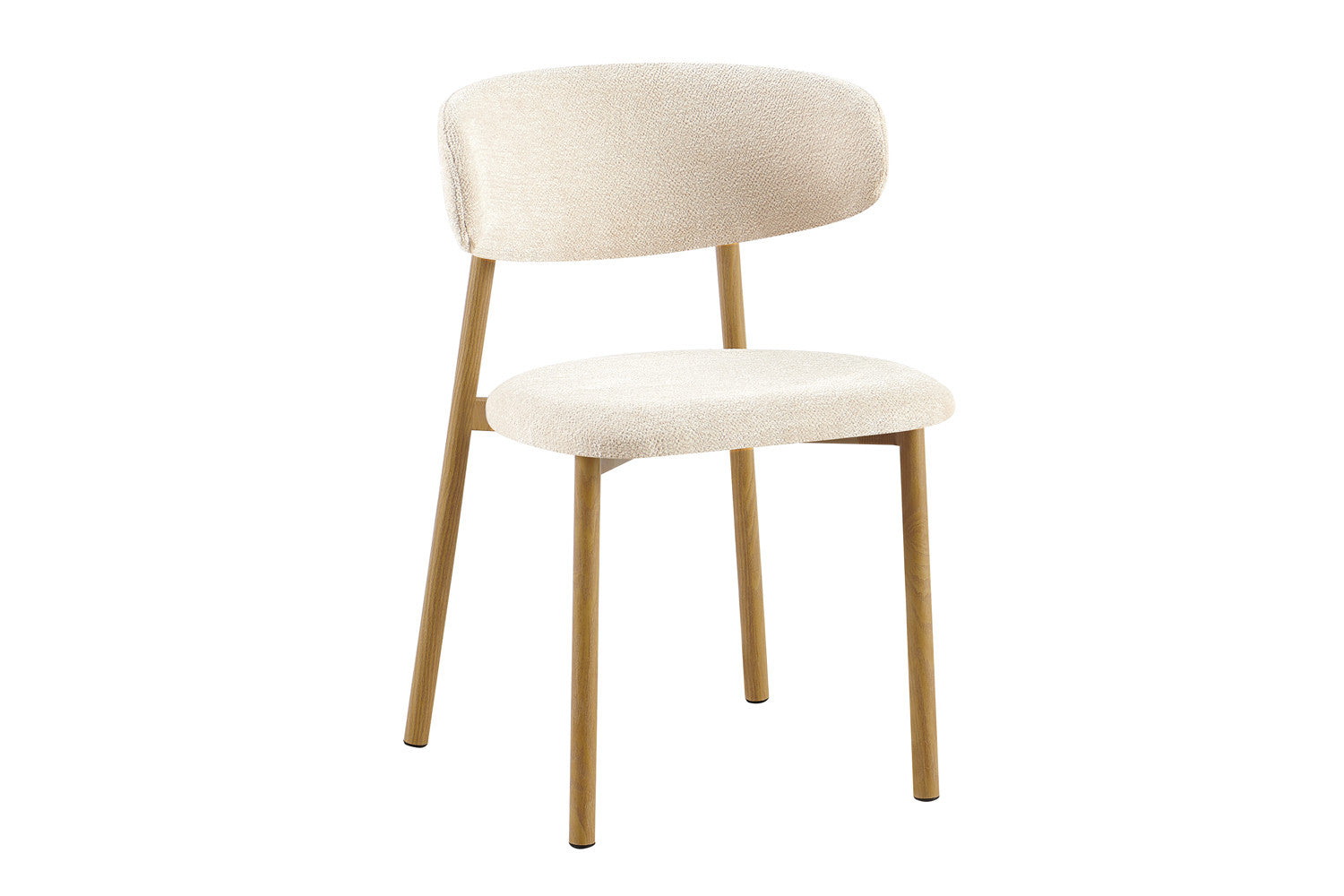 Stoel 'Coco' Naturel - Stof Fabb Raven 24 Beige